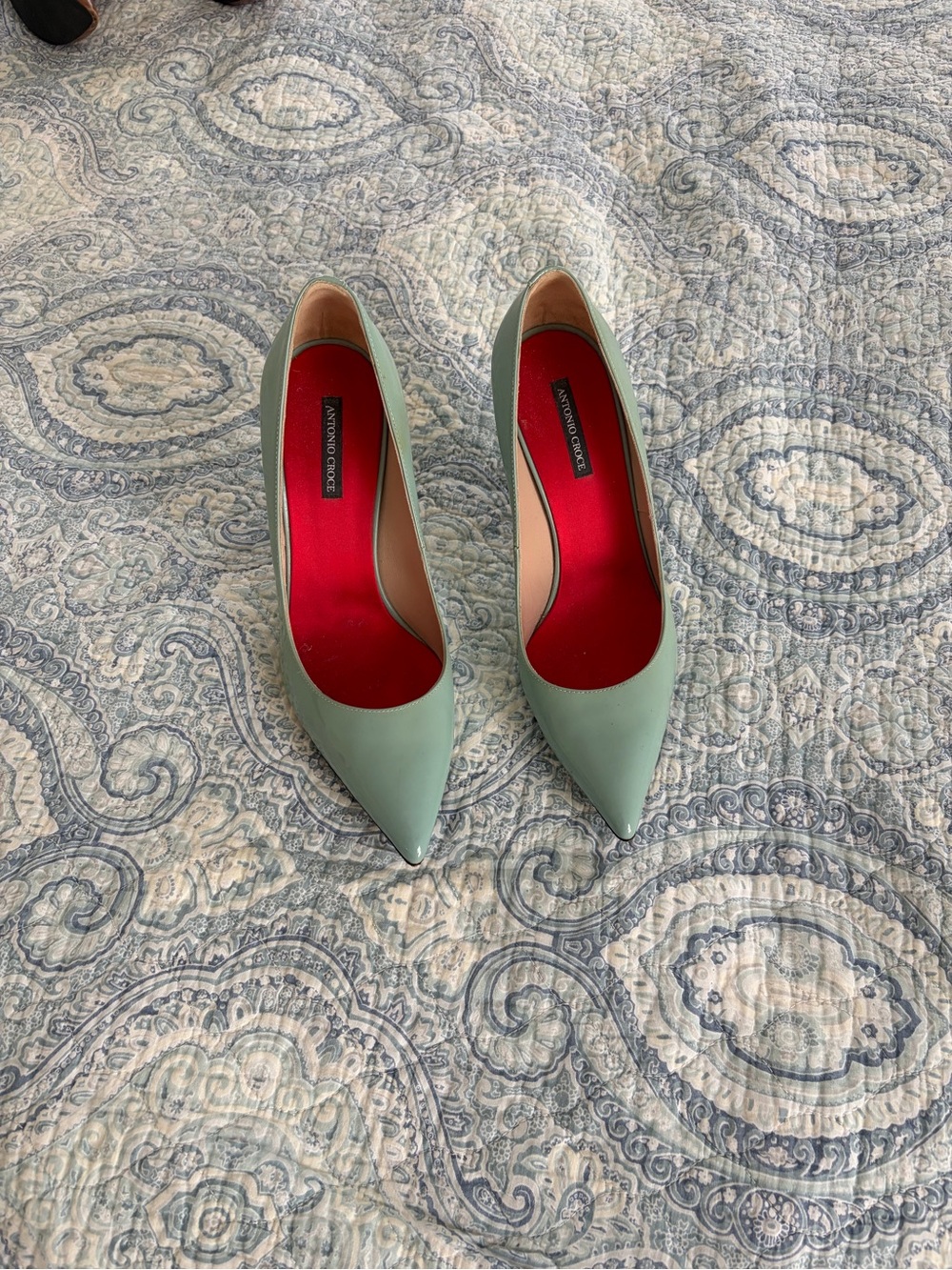 Sophisticated Mint Green Pointed Toe Pumps